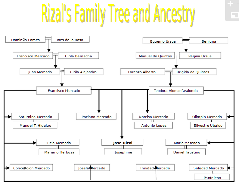 the family of rizal